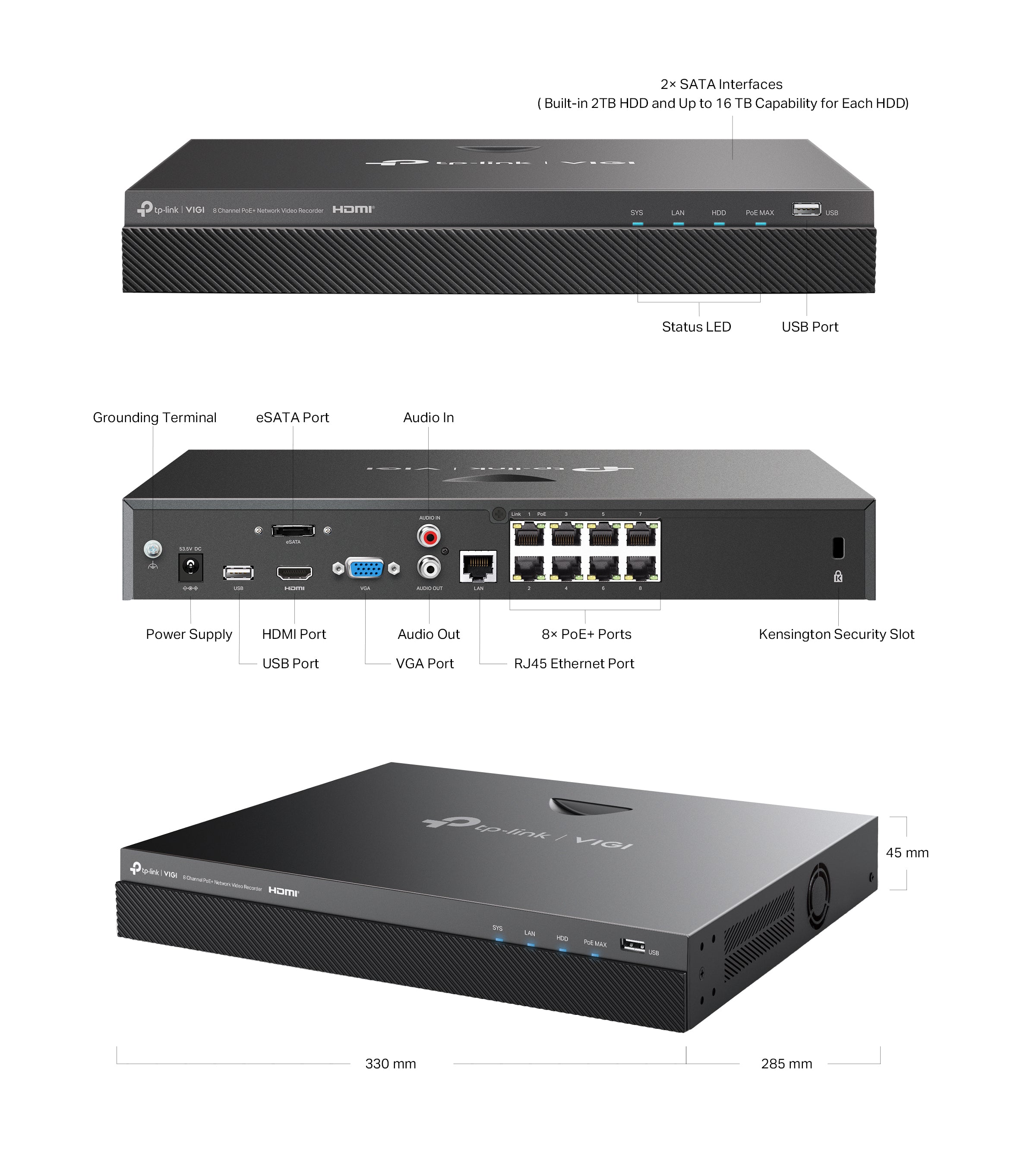VIGINVR2008H-8MP-2TB